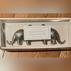 NIB: Pottery Barn Kids 2 Dinosaur Finials excellent condition, never used
